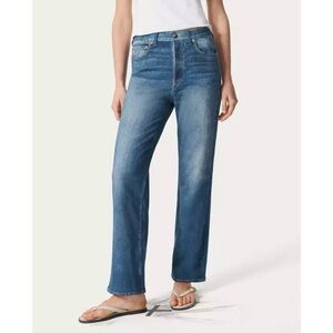 Rag & Bone Miramar Shea Straight-Leg Ankle Sweatpant Jeans Cosmo Blue 27